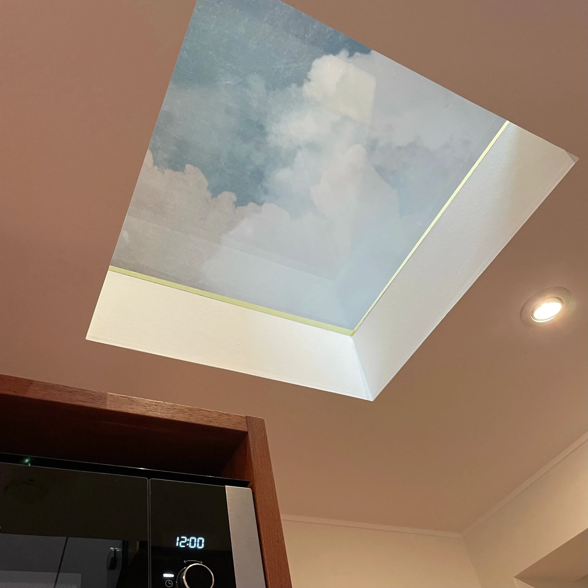 Wolkentapete im Dachgeschoss